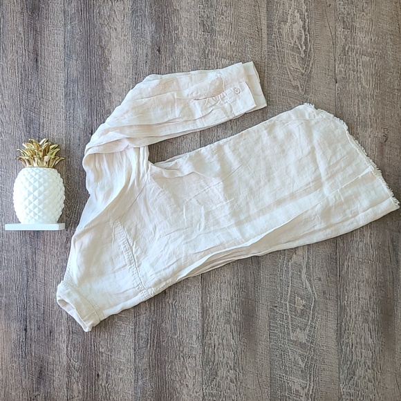 Cloth & Stone Button Down Linen Top - Natural - Picture 3 of 13